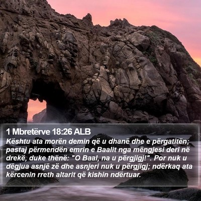 1 Mbretërve 18:26 ALB Bible Verse Image