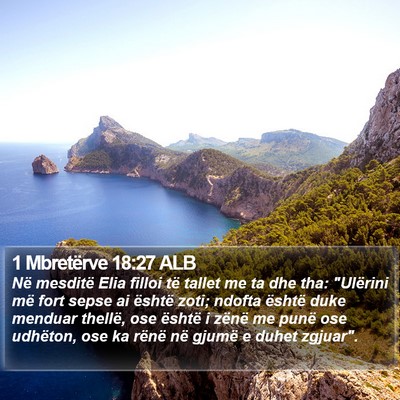 1 Mbretërve 18:27 ALB Bible Verse Image