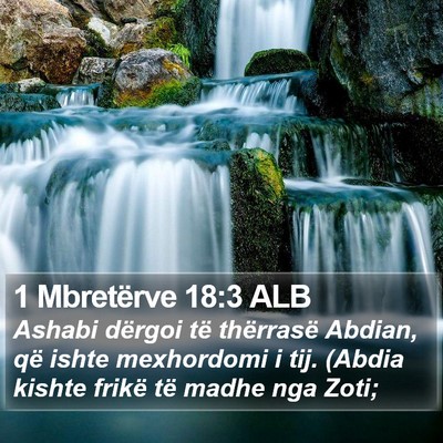 1 Mbretërve 18:3 ALB Bible Verse Image