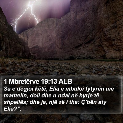 1 Mbretërve 19:13 ALB Bible Verse Image
