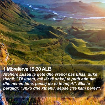 1 Mbretërve 19:20 ALB Bible Verse Image