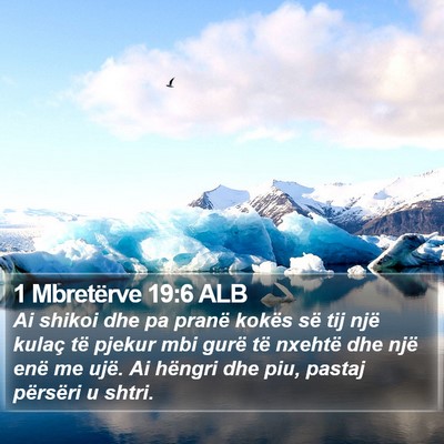 1 Mbretërve 19:6 ALB Bible Verse Image