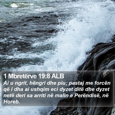 1 Mbretërve 19:8 ALB Bible Verse Image