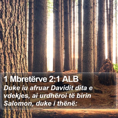 1 Mbretërve 2:1 ALB Bible Verse Image