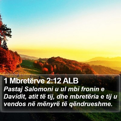 1 Mbretërve 2:12 ALB Bible Verse Image