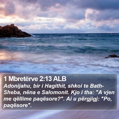 1 Mbretërve 2:13 ALB Bible Verse Image