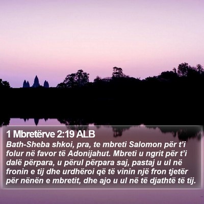 1 Mbretërve 2:19 ALB Bible Verse Image