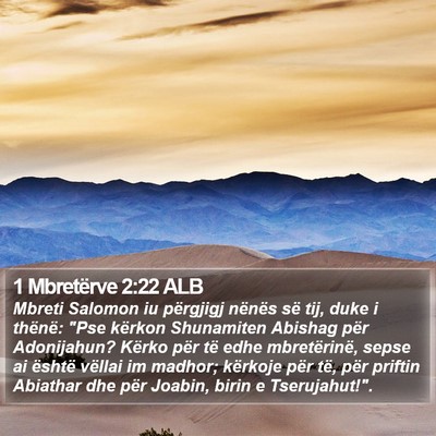 1 Mbretërve 2:22 ALB Bible Verse Image