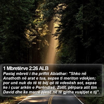 1 Mbretërve 2:26 ALB Bible Verse Image