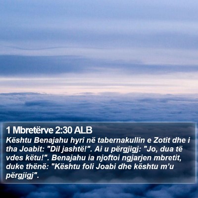 1 Mbretërve 2:30 ALB Bible Verse Image