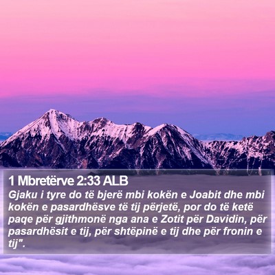1 Mbretërve 2:33 ALB Bible Verse Image
