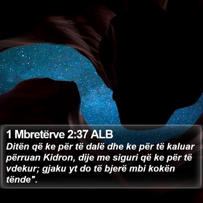 1 Mbretërve 2:37 ALB Bible Verse Image
