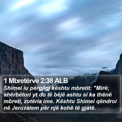 1 Mbretërve 2:38 ALB Bible Verse Image