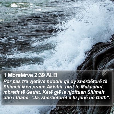 1 Mbretërve 2:39 ALB Bible Verse Image