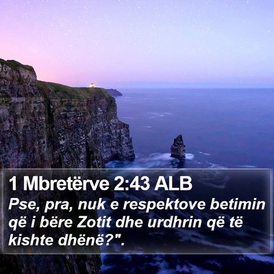 1 Mbretërve 2:43 ALB Bible Verse Image