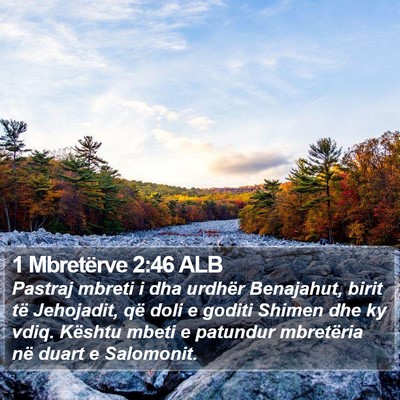 1 Mbretërve 2:46 ALB Bible Verse Image