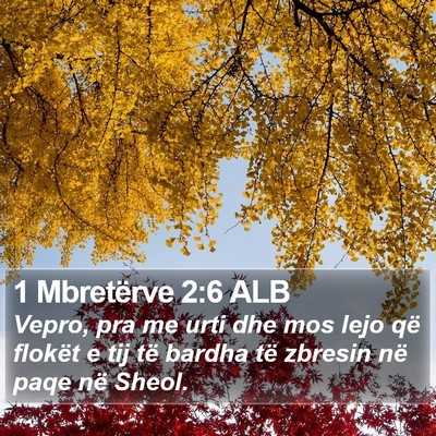 1 Mbretërve 2:6 ALB Bible Verse Image