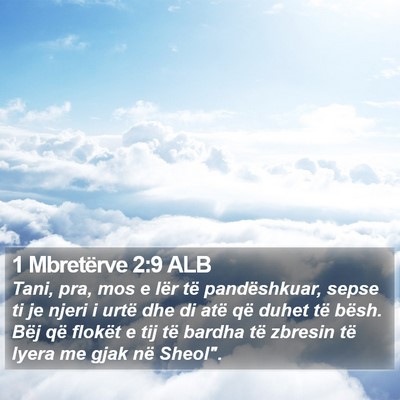 1 Mbretërve 2:9 ALB Bible Verse Image