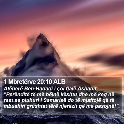 1 Mbretërve 20:10 ALB Bible Verse Image