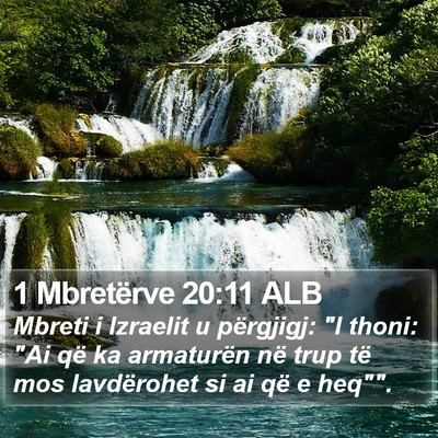 1 Mbretërve 20:11 ALB Bible Verse Image
