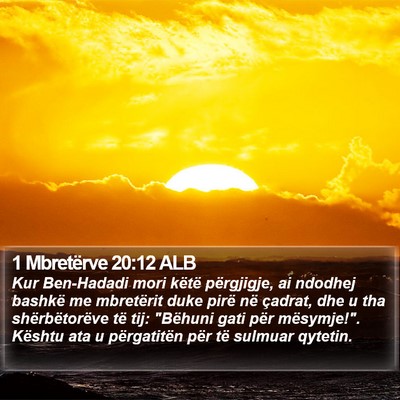 1 Mbretërve 20:12 ALB Bible Verse Image