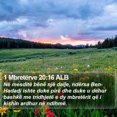 1 Mbretërve 20:16 ALB Bible Verse Image