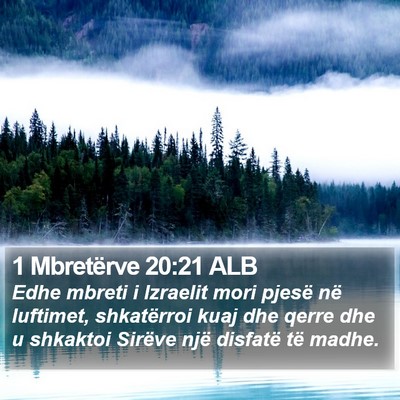 1 Mbretërve 20:21 ALB Bible Verse Image