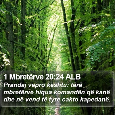 1 Mbretërve 20:24 ALB Bible Verse Image