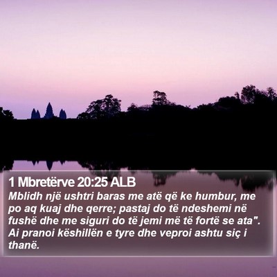 1 Mbretërve 20:25 ALB Bible Verse Image