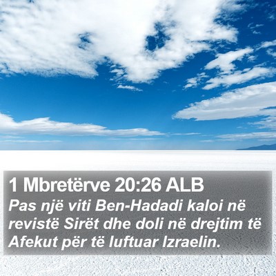 1 Mbretërve 20:26 ALB Bible Verse Image