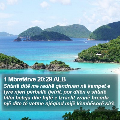 1 Mbretërve 20:29 ALB Bible Verse Image