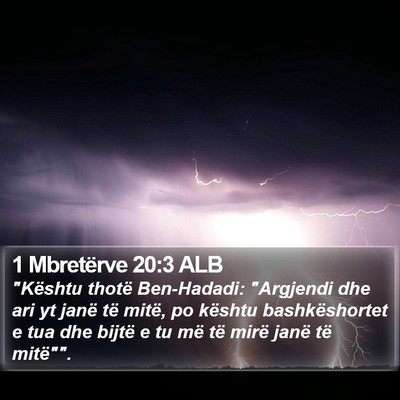 1 Mbretërve 20:3 ALB Bible Verse Image