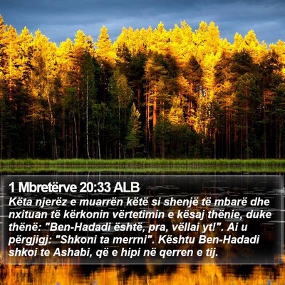 1 Mbretërve 20:33 ALB Bible Verse Image