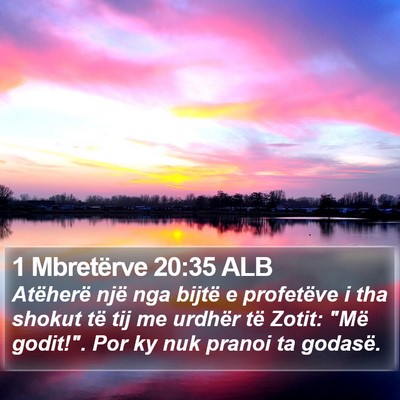 1 Mbretërve 20:35 ALB Bible Verse Image