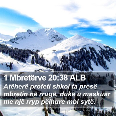 1 Mbretërve 20:38 ALB Bible Verse Image