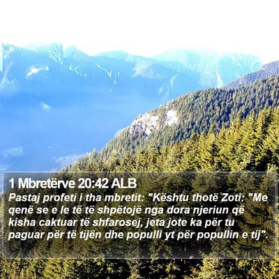 1 Mbretërve 20:42 ALB Bible Verse Image
