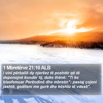 1 Mbretërve 21:10 ALB Bible Verse Image