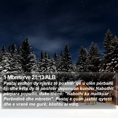 1 Mbretërve 21:13 ALB Bible Verse Image