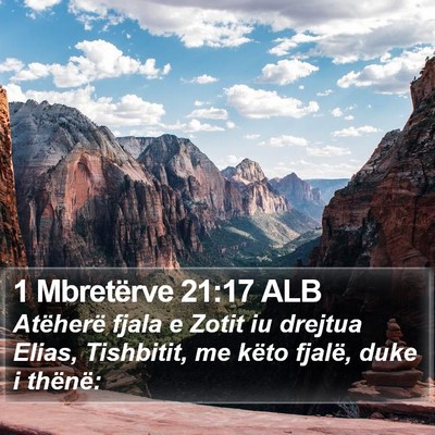 1 Mbretërve 21:17 ALB Bible Verse Image