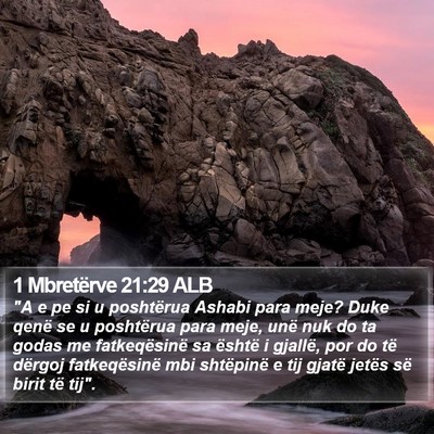 1 Mbretërve 21:29 ALB Bible Verse Image
