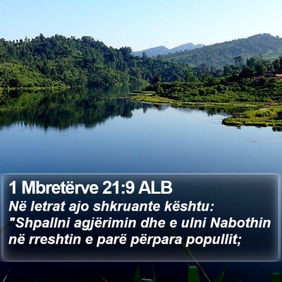 1 Mbretërve 21:9 ALB Bible Verse Image