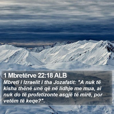 1 Mbretërve 22:18 ALB Bible Verse Image