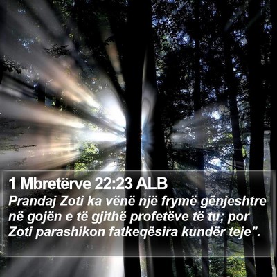 1 Mbretërve 22:23 ALB Bible Verse Image