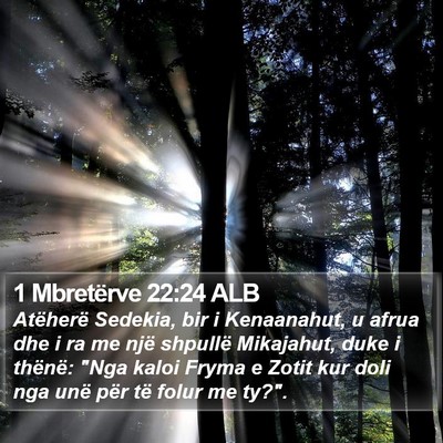 1 Mbretërve 22:24 ALB Bible Verse Image