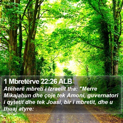 1 Mbretërve 22:26 ALB Bible Verse Image