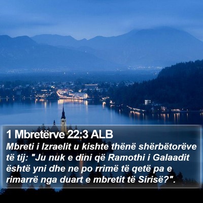 1 Mbretërve 22:3 ALB Bible Verse Image