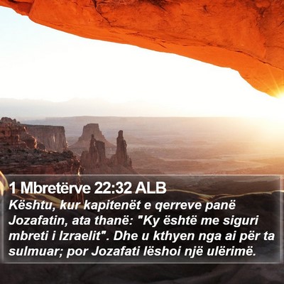 1 Mbretërve 22:32 ALB Bible Verse Image