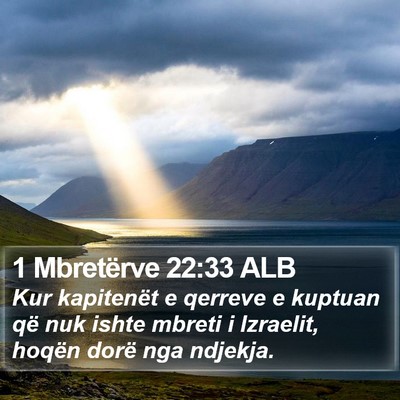 1 Mbretërve 22:33 ALB Bible Verse Image