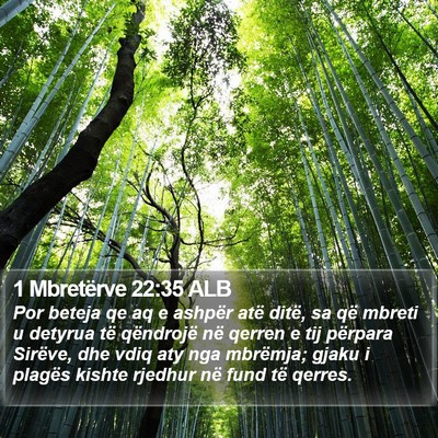 1 Mbretërve 22:35 ALB Bible Verse Image