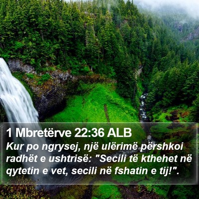 1 Mbretërve 22:36 ALB Bible Verse Image